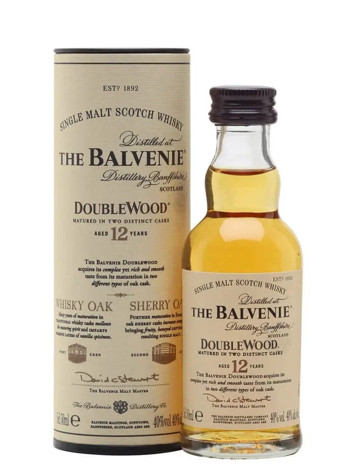 Balvenie-12-Year-Old-Doublewood-Miniature-Gift-Box Balvenie 12 Year Old Doublewood Miniature Gift Box