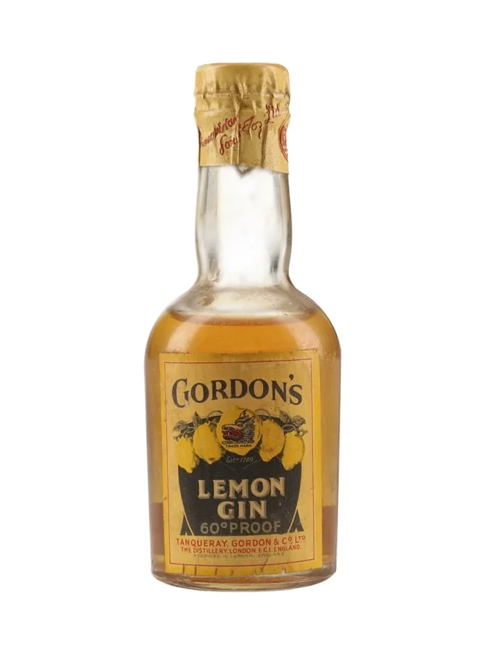 Gordons-Lemon-Gin-Miniature-Bot.1940s Gordon's Lemon Gin Miniature Bot.1940s