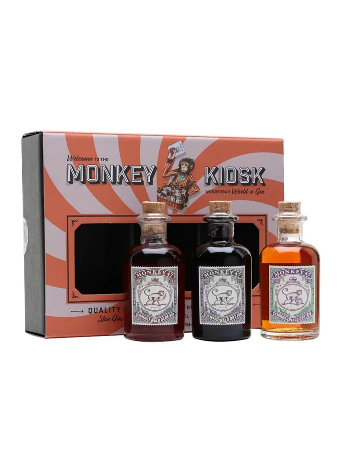 Monkey-47-Kiosk-Miniature-Gift-Set-3x5cl Monkey 47 Kiosk Miniature Gift Set 3x5cl