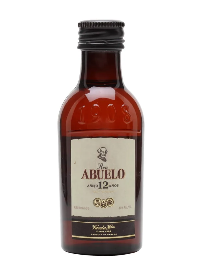 Ron-Abuelo-12-Year-Old-Anejo-Rum-Miniature Ron Abuelo 12 Year Old Anejo Rum Miniature