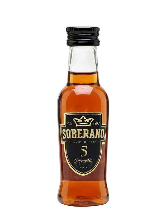 Soberano-5-Brandy-Miniature Soberano 5 Brandy Miniature