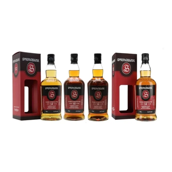 Springbank 12 Year Old Cask Strength Set 4 Bottles