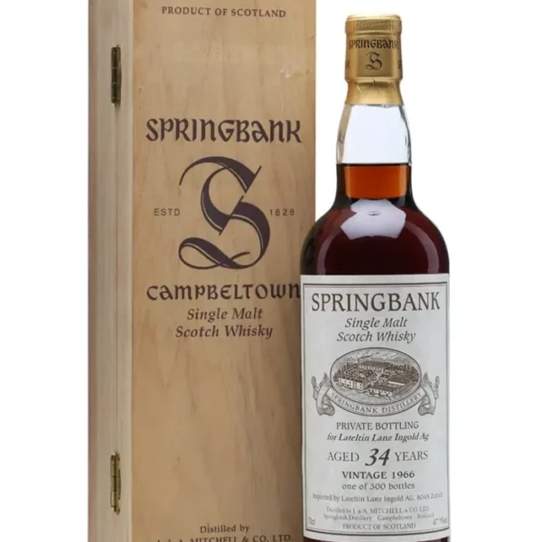 Springbank 1966 34 Year Old Lateltin Lanz Ingold