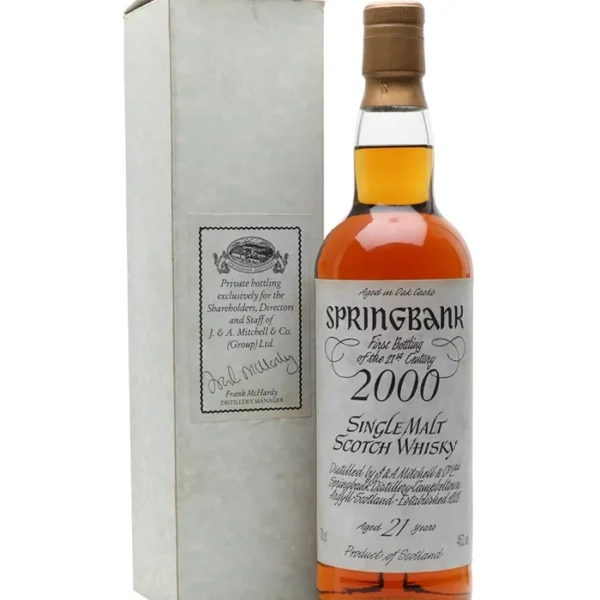 Springbank 21 Year Old First Bottling of 21st Century