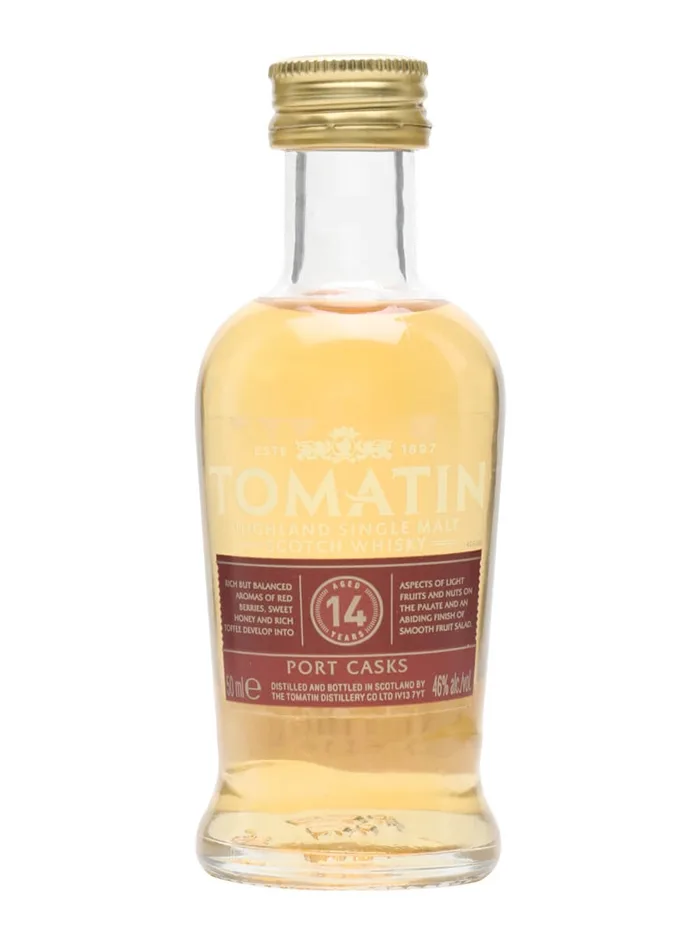 Tomatin-14-Year-Old-Miniature-Tawny-Port-Finish Tomatin 14 Year Old Miniature Tawny Port Finish